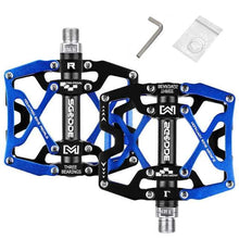 Load image into Gallery viewer, Mountain Bike 1 Pair Pedals Aluminum Alloy Cycling Bicycle Ultralight Wide Platform Anti-slip Pedal Bike Pedals Metal Bicycle Pedals Sealed Bearing Aluminum Alloy Mountain Bike Pedals Flat
