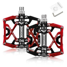 Load image into Gallery viewer, Mountain Bike 1 Pair Pedals Aluminum Alloy Cycling Bicycle Ultralight Wide Platform Anti-slip Pedal Bike Pedals Metal Bicycle Pedals Sealed Bearing Aluminum Alloy Mountain Bike Pedals Flat
