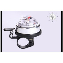 Load image into Gallery viewer, Mountain Bike Bicycle Bell Bike Compass Bicycle Bells Handlebar Aluminum Compass Ring Cycling Bike Horn Bicycle Accessories Bicycle Bell Bike Bell With Compass And Loud Crisp Clear Sound For Scooter Mountain Bike Road Bike
