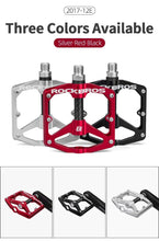 Load image into Gallery viewer, Mountain Bike Bicycle Pedals Cycling Ultralight Aluminum Alloy 4 Bearings Pedals Bike Pedals Flat Advanced 4 Bearings Mountain Bike Pedals Platform Bicycle Flat Alloy Pedals
