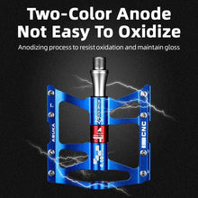 Load image into Gallery viewer, Mountain Bike Bicycle Pedals Cycling Ultralight Aluminum Alloy 4 Bearings Pedals Bike Pedals Flat Advanced 4 Bearings Mountain Bike Pedals Platform Bicycle Flat Alloy Pedals
