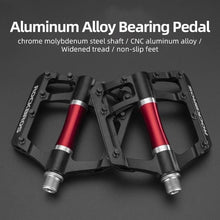 Load image into Gallery viewer, Mountain Bike Bicycle Pedals Cycling Ultralight Aluminum Alloy 4 Bearings Pedals Bike Pedals Flat Advanced 4 Bearings Mountain Bike Pedals Platform Bicycle Flat Alloy Pedals
