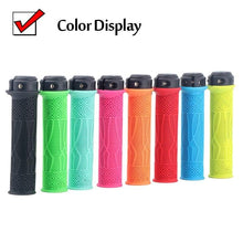 Load image into Gallery viewer, Mountain Bike Handlebar Handle Pro Lock Handle Aluminum Alloy Silicone Handlebar Grips Double Lock-on Bicycle Handle Bar Grips Ergonomic Non-Slip Silicone Hand Grip For Scooter Mountain
