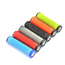 Load image into Gallery viewer, Mountain Bike Handlebar Handle Pro Lock Handle Aluminum Alloy Silicone Handlebar Grips Double Lock-on Bicycle Handle Bar Grips Ergonomic Non-Slip Silicone Hand Grip For Scooter Mountain

