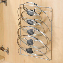 Load image into Gallery viewer, Mounted Pot Lid Rack Pot Cover Organizer
