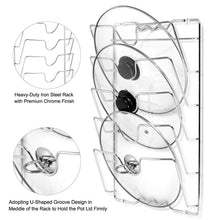 Load image into Gallery viewer, Mounted Pot Lid Rack Pot Cover Organizer
