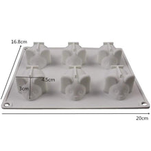 Load image into Gallery viewer, Mouse Silicone Mold Cake Jelly Mouse Silicone Mold Fondant Mold Mouse Shape Mouse Cake Mold Cookie Chocolate Decorating Tools Silicone Mold With Hole Candy Chocolate Fondant Mold For Soap Pudding Jelly Cupcake Decoration
