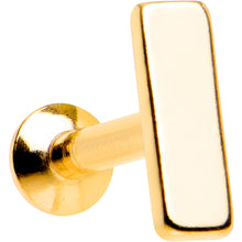 Load image into Gallery viewer, 1/4 6mm Gold IP Rectangle Internal Thread Daith Cartilage Tragus
