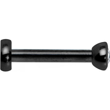 Load image into Gallery viewer, Clear 2mm Gem Black Internally Threaded Cartilage Earring
