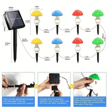 Load image into Gallery viewer, Multi-Color Changing LED Solar Mushroom Light
