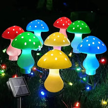 Load image into Gallery viewer, Multi-Color Changing LED Solar Mushroom Light
