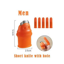 Load image into Gallery viewer, Multi-Functional 1 Set Silicone Finger Protector With Blade For Fruits Vegetable Thumb Knife Finger Guard Kitchen Accessories
