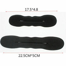 Load image into Gallery viewer, Multi size Sponge Black Hair Styling Donut Bun Curler Maker Ring Magic Foam Donut Twist Tool Hair Clip Easy To Carry And Use Hair Styling Tools For Women
