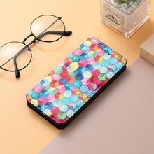 Load image into Gallery viewer, Multicolored Phone Case For iPhone 13 12 11 Pro Mini Cover Wallet Card Slot Flip Magnetic Leather PU Leather Flip Wallet Cover with Card Slots Case Cover
