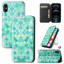 Load image into Gallery viewer, Multicolored Phone Case For iPhone 13 12 11 Pro Mini Cover Wallet Card Slot Flip Magnetic Leather PU Leather Flip Wallet Cover with Card Slots Case Cover
