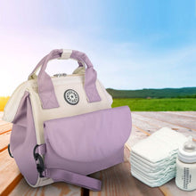 Load image into Gallery viewer, Multifunctional Diaper Changing Bag with 2 Insulated Pockets Commute Bag
