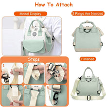 Load image into Gallery viewer, Multifunctional Diaper Changing Bag with 2 Insulated Pockets Commute Bag
