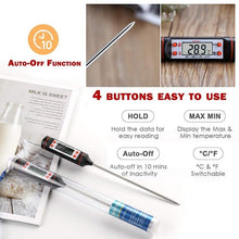 Load image into Gallery viewer, Multifunctional Digital Thermometer For BBQ Food Meat Cake Candy Bake Grill Ultra Fast Kitchen Thermometer with Hold &amp; Calibration Digital Food Thermometer for BBQ Baking Candy Milk Temperature Cooking Thermometer Oven Kitchen Tools
