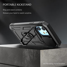 Load image into Gallery viewer, Multifunctional Heavy Duty Front and Back Full Body Shockproof Bumper Protection Cover Case For iPhone 13 12 11 Pro Max X Max 8 Plus Case Heavy Duty with Camera Rotate Kickstand Sturdy Shockproof Cover
