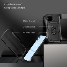 Load image into Gallery viewer, Multifunctional Heavy Duty Front and Back Full Body Shockproof Bumper Protection Cover Case For iPhone 13 12 11 Pro Max X Max 8 Plus Case Heavy Duty with Camera Rotate Kickstand Sturdy Shockproof Cover
