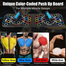 Load image into Gallery viewer, Multifunctional Push Up Board Home Strength Training Equipment with 15 Fitness Accessories

