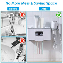 Load image into Gallery viewer, Multifunctional Wall Mount Toothbrush Organizer
