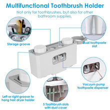 Load image into Gallery viewer, Multifunctional Wall Mount Toothbrush Organizer
