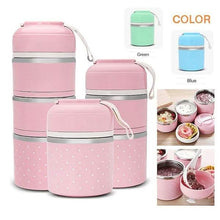 Load image into Gallery viewer, Multilayer Cute Thermal Lunch Box Stainless Steel Food Container

