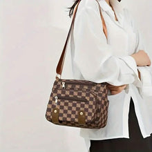 Load image into Gallery viewer, Multiple Pockets Trendy Plaid Crossbody Bag
