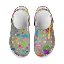 Load image into Gallery viewer, Mushroom Print Sandals Womens Summer Non-slip Hole Shoes Rubber Clogs Garden Beach Flat Slippers Trends Clogs For Women Slip Resistant Shoes

