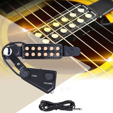 Load image into Gallery viewer, Music Tools 12-hole Acoustic Guitar Sound Hole Pickup Magnetic Transducer with Tone Volume Controller Audio Cable
