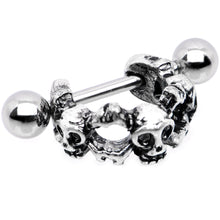 Load image into Gallery viewer, 16G 1/2 Gothic Skull Cartilage Cuff
