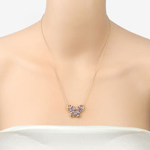Load image into Gallery viewer, 1.86 Carat Genuine Tanzanite and White Zircon .925 Sterling Silver Necklace
