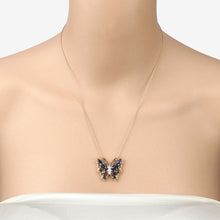 Load image into Gallery viewer, 2.94 Carat Genuine Blue Sapphire and White Zircon .925 Sterling Silver Necklace
