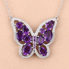 Load image into Gallery viewer, 4.32 Carat Genuine Amethyst .925 Sterling Silver Necklace
