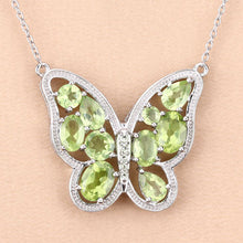 Load image into Gallery viewer, 4.65 Carat Genuine Peridot .925 Sterling Silver Necklace
