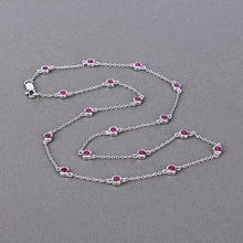 Load image into Gallery viewer, 2.34 Carat Genuine Ruby .925 Sterling Silver Necklace
