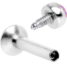 Load image into Gallery viewer, 1/4 Pink Synthetic Opal Internally Threaded Daith Cartilage Tragus
