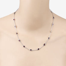 Load image into Gallery viewer, 8.10 Carat Genuine Garnet .925 Sterling Silver Necklace
