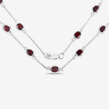 Load image into Gallery viewer, 8.10 Carat Genuine Garnet .925 Sterling Silver Necklace
