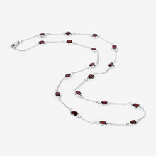 Load image into Gallery viewer, 8.10 Carat Genuine Garnet .925 Sterling Silver Necklace
