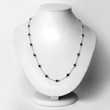 Load image into Gallery viewer, 8.10 Carat Genuine Garnet .925 Sterling Silver Necklace
