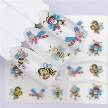 Load image into Gallery viewer, Nail Art Water Transfer Stickers Anime Mouse Animal Kid slider adhesive Watermark Decals Women Beauty Wedding Nails  Decal Self-Adhesive 3D Wave Design Decoration for Women Girls Art Stickers Decal Decoration Metallic Curve Strip Line Nail
