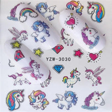 Load image into Gallery viewer, Nail Art Water Transfer Stickers Anime Mouse Animal Kid slider adhesive Watermark Decals Women Beauty Wedding Nails  Decal Self-Adhesive 3D Wave Design Decoration for Women Girls Art Stickers Decal Decoration Metallic Curve Strip Line Nail
