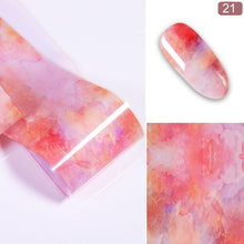 Load image into Gallery viewer, Nail Foils Marble Series Nail Art Transfer Sticker Paper Gold Line Foils Bright Marble Design Decoration Marble Nail Art Stickers Water Transfer Nail Decals Full Wraps Gradient Acrylic Nail Kits for Women Manicure Decoration Accessories
