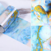 Load image into Gallery viewer, Nail Foils Marble Series Nail Art Transfer Sticker Paper Gold Line Foils Bright Marble Design Decoration Marble Nail Art Stickers Water Transfer Nail Decals Full Wraps Gradient Acrylic Nail Kits for Women Manicure Decoration Accessories

