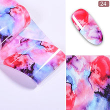 Load image into Gallery viewer, Nail Foils Marble Series Nail Art Transfer Sticker Paper Gold Line Foils Bright Marble Design Decoration Marble Nail Art Stickers Water Transfer Nail Decals Full Wraps Gradient Acrylic Nail Kits for Women Manicure Decoration Accessories
