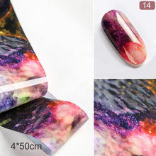 Load image into Gallery viewer, Nail Foils Marble Series Nail Art Transfer Sticker Paper Gold Line Foils Bright Marble Design Decoration Marble Nail Art Stickers Water Transfer Nail Decals Full Wraps Gradient Acrylic Nail Kits for Women Manicure Decoration Accessories
