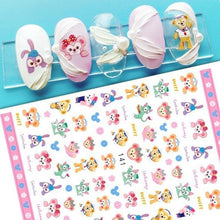 Load image into Gallery viewer, Nail Stickers Cute Rabbit Nail Art Decorations No Face Man Nail Sliders For Manicure Women Kids Girls Manicure Decoration Nail Art Supplies 3D Self-Adhesive Nail Decals Designer Nail Stickers for Acrylic Nails
