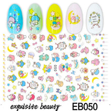 Load image into Gallery viewer, Nail Stickers Cute Rabbit Nail Art Decorations No Face Man Sliders For Manicure Cute Cartoon Nail Art Sticker Decals for Women Kids Girls Manicure Decoration Nail Art Supplies 3D Self-Adhesive Nail Decals Designer Nail Stickers for Acrylic Nails
